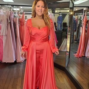 Elegant Coral Jumpsuit